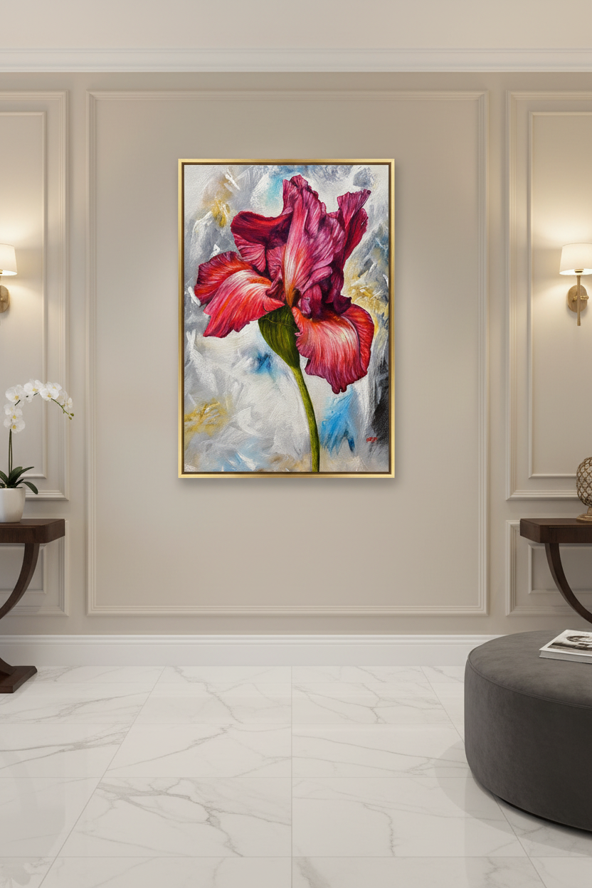 Oil painting in elegant frame